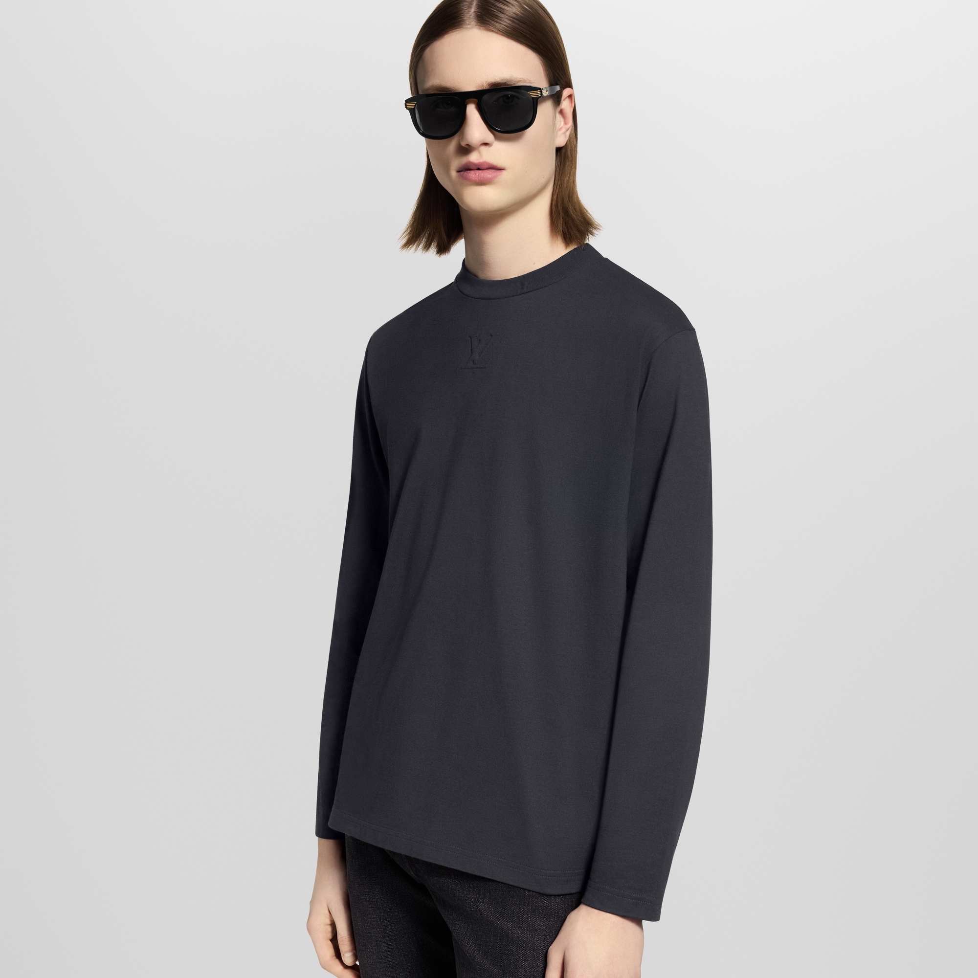ルイヴィトン ロングtシャツ エンボス　LVM LOUIS VUITTON ルイヴィトン 長袖Tシャツ エンボス LVM ロング